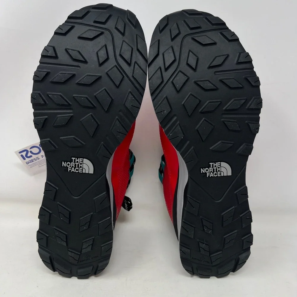 North Face Cragstone Red Black Men's Fabric Stretch  Hiking Shoe Size 12 US NWOB